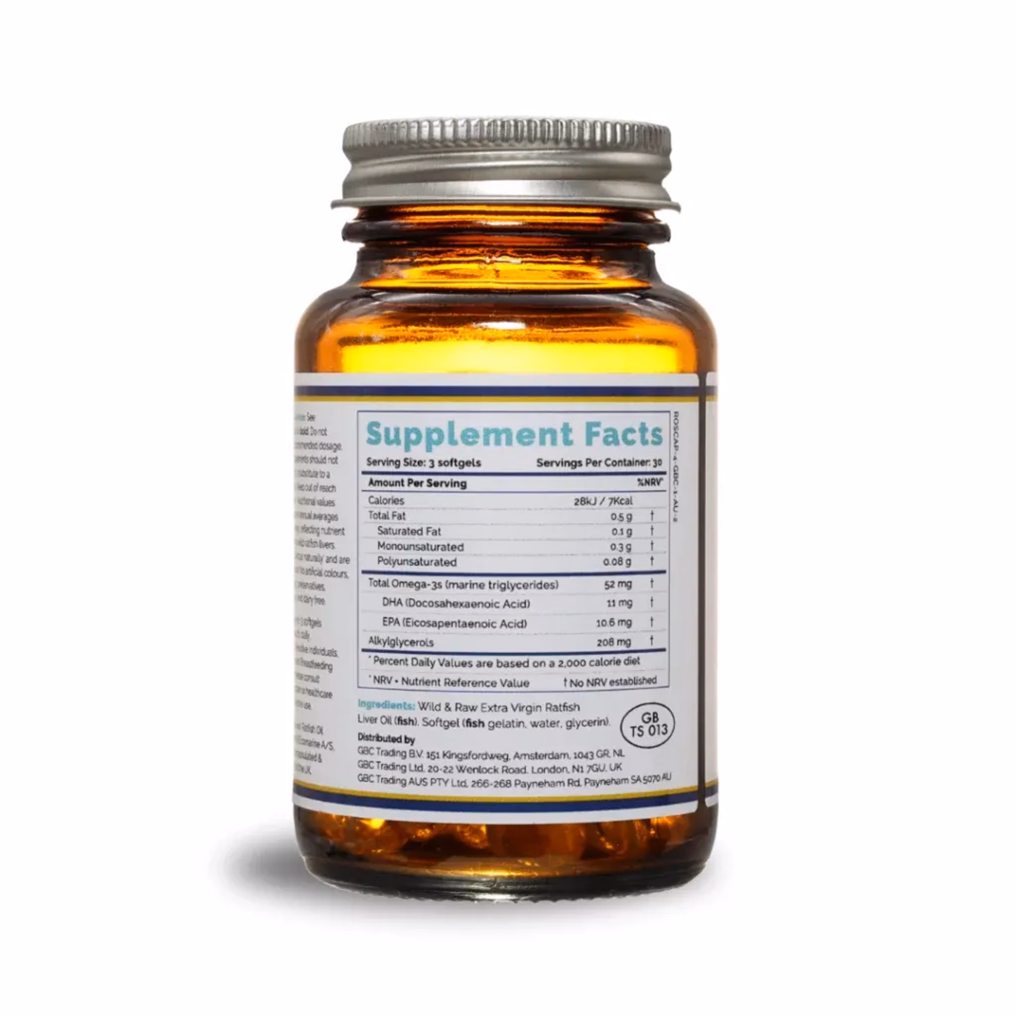 Extra Virgin Ratfish Liver Oil Softgels 90 Capsules — image 3 of 3