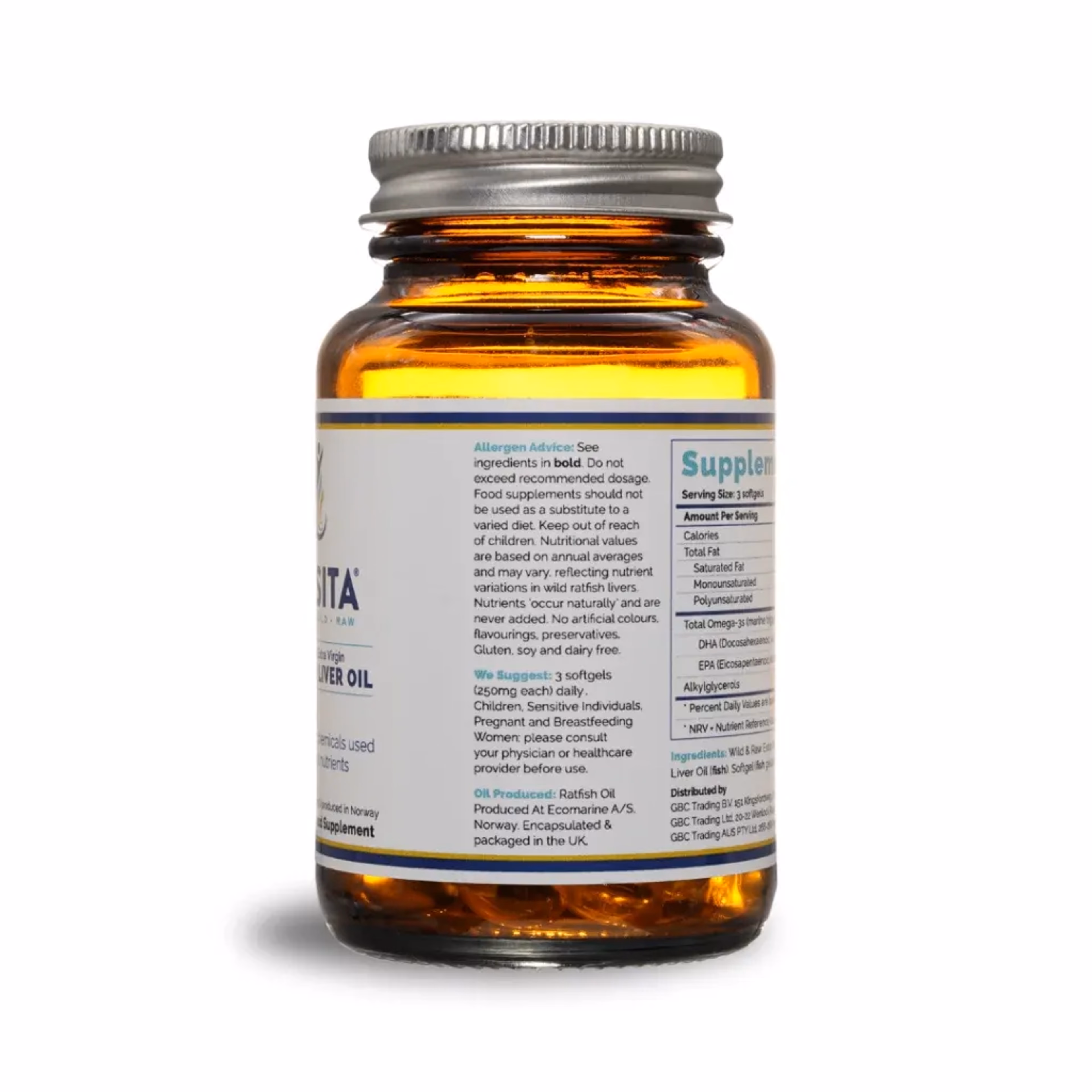 Extra Virgin Ratfish Liver Oil Softgels 90 Capsules — image 2 of 3